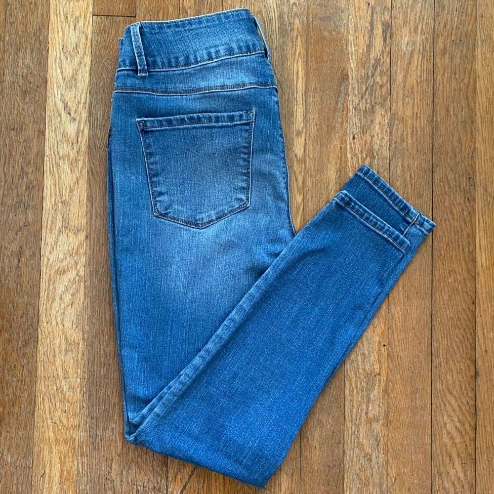 d. jeans High Rise Skinny Wide Waist Band Denim Jeans Size 12